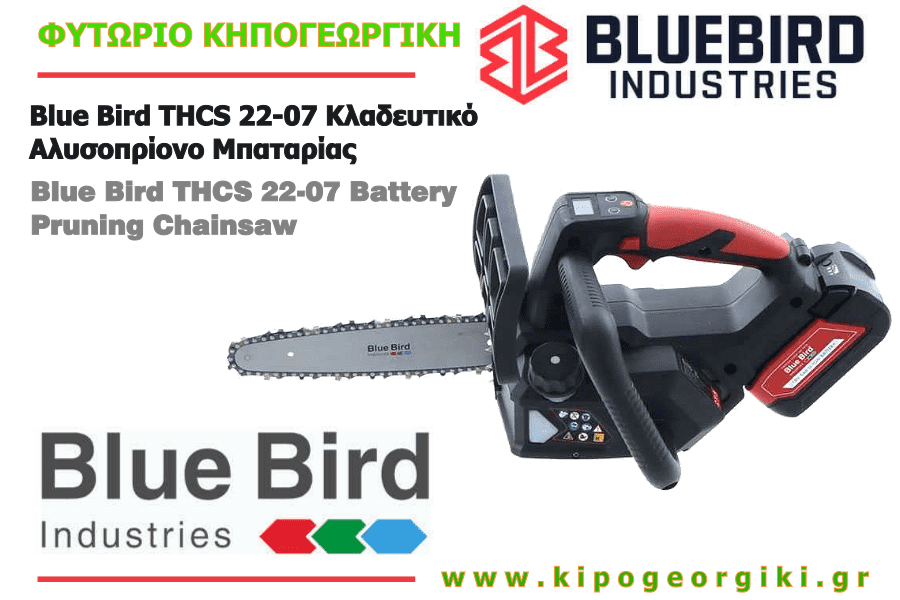 Blue Bird THCS 22-07 Κλαδευτικό Αλυσοπρίονο Μπαταρίας (2) 21V Λάμα 20cm